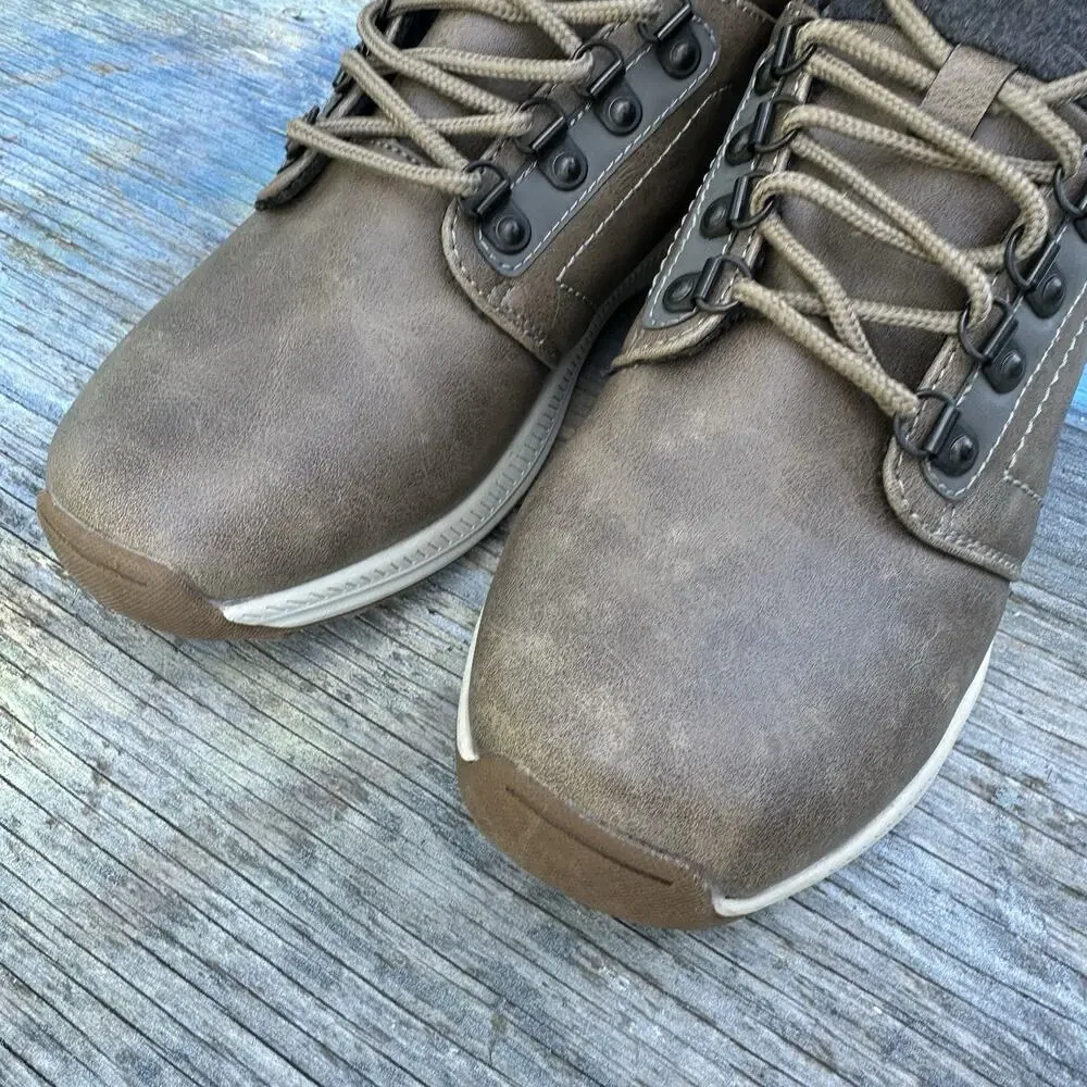 Khombu Nick Lightweight Hiking Boots Brown Manmade Men's Size 8 - 81